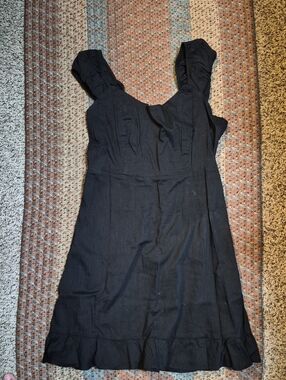 Old Navy Black Sleeveless Ruffle-Hem Mini Dress